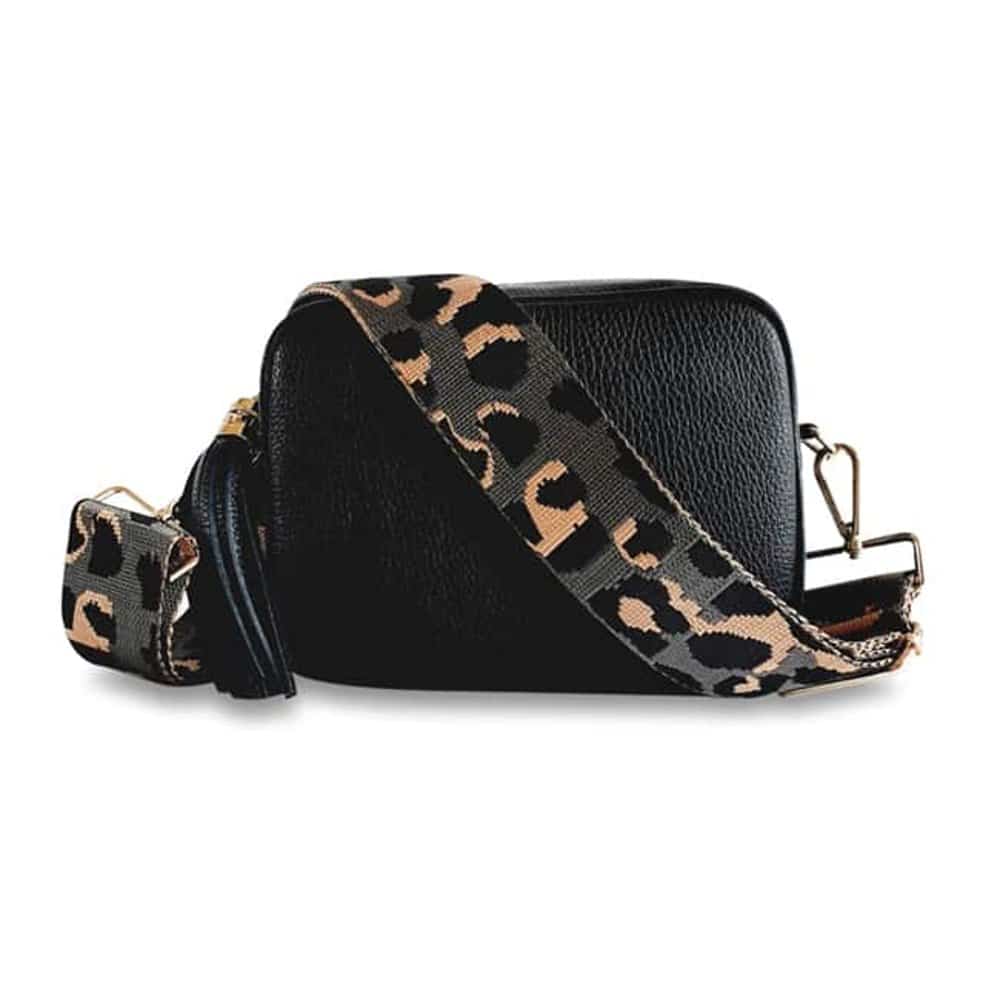 Handbag /Purse/Shoulder/Crossbody Canvas Replacement Strap - Black+White