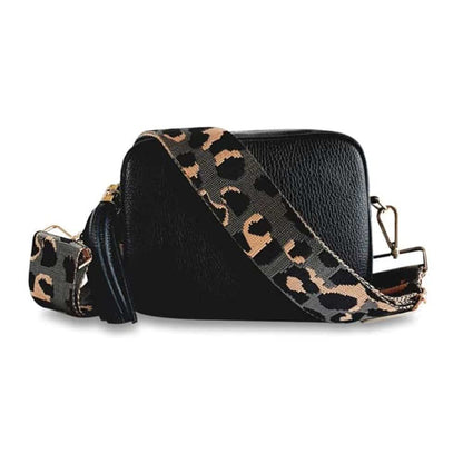 Handbag /Purse/Shoulder/Crossbody Canvas Replacement Strap - Black+White