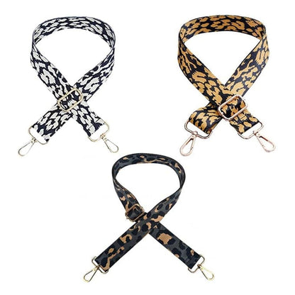 Handbag /Purse/Shoulder/Crossbody Canvas Replacement Strap - Black+White