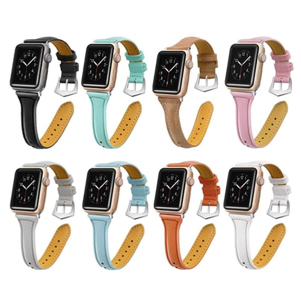 T shape Leather Strap for 38/40/41mm Apple Watch - Pink