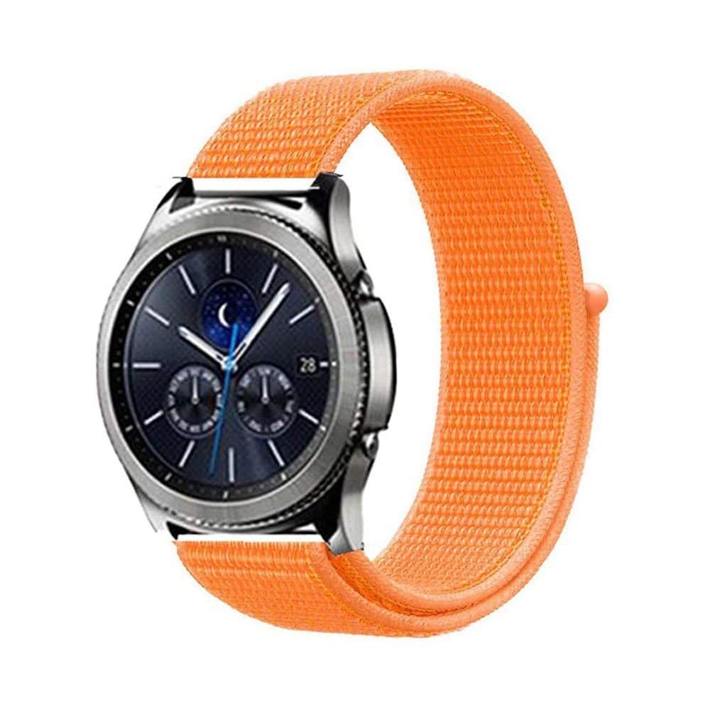Nylon Strap for Garmin Vivoactive 3/Venu/Forerunner 245/645/ Suunto Fitness/Polar Ignite Navy/Purple S/M/L
