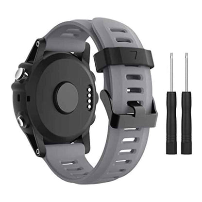 26mm Garmin Fenix 3/5X/6X Silicone Strap - Grey