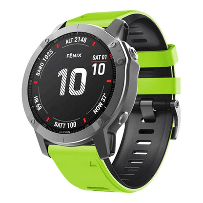 26mm Quick Fit Garmin Fenix 5X Silicone Strap -Frost Blue +Black(5X/6X/3/3HR)