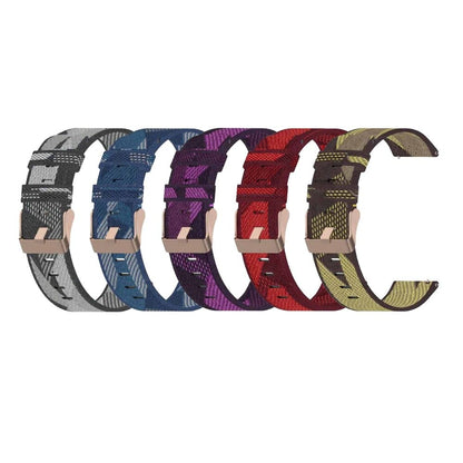 18mm Garmin Vivomove 3S/Vivoactive 4S nylon strap - Grey strips