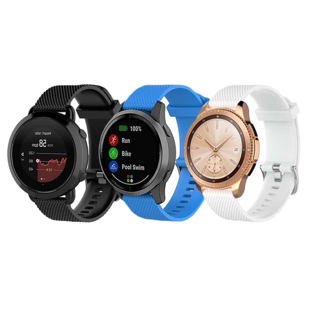 Silicone Quick Release Strap for Garmin Vivoactive 3/Forerunner 245/645/Venu/Suunto Fitness/Polar Ignite - Pink