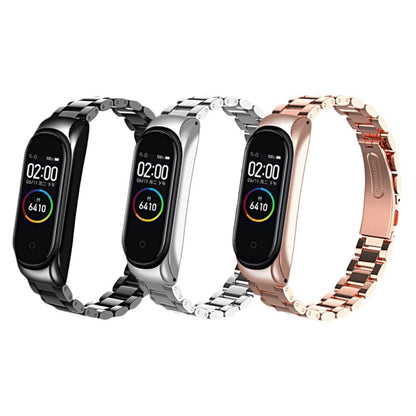 3 Links Stainless Steel Band For Xiao Band 5/6 - Black