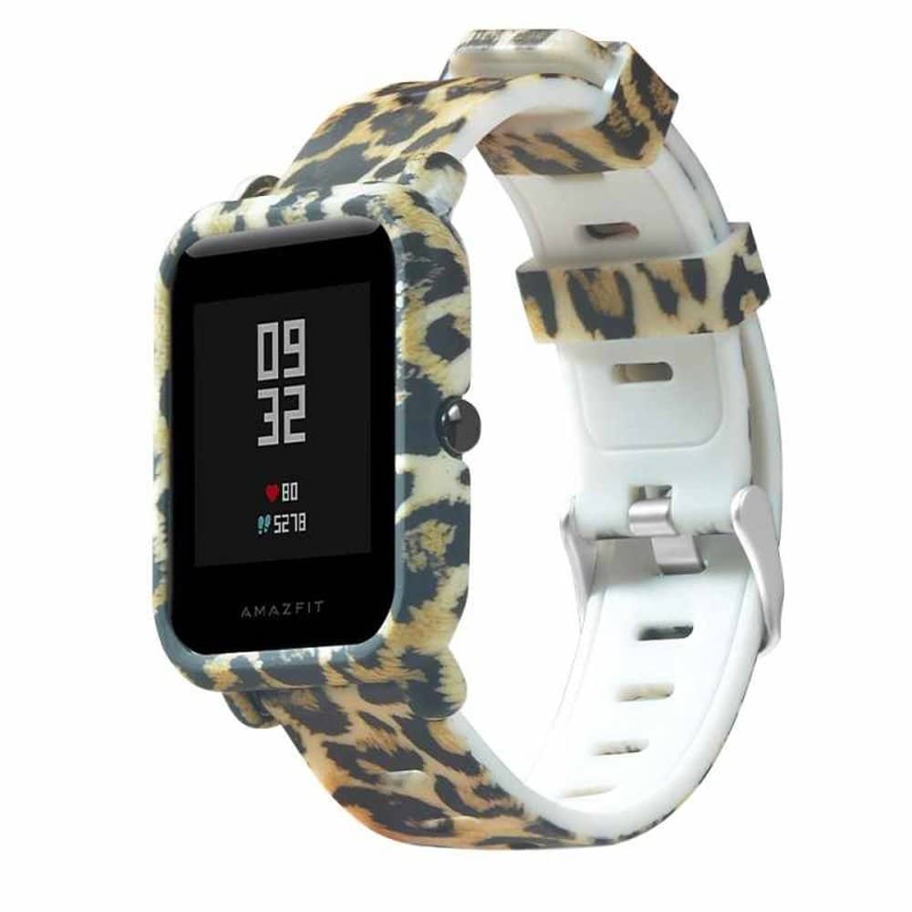 Amazfit BIP/Lite silicone strap + protective case + film - Camo blue