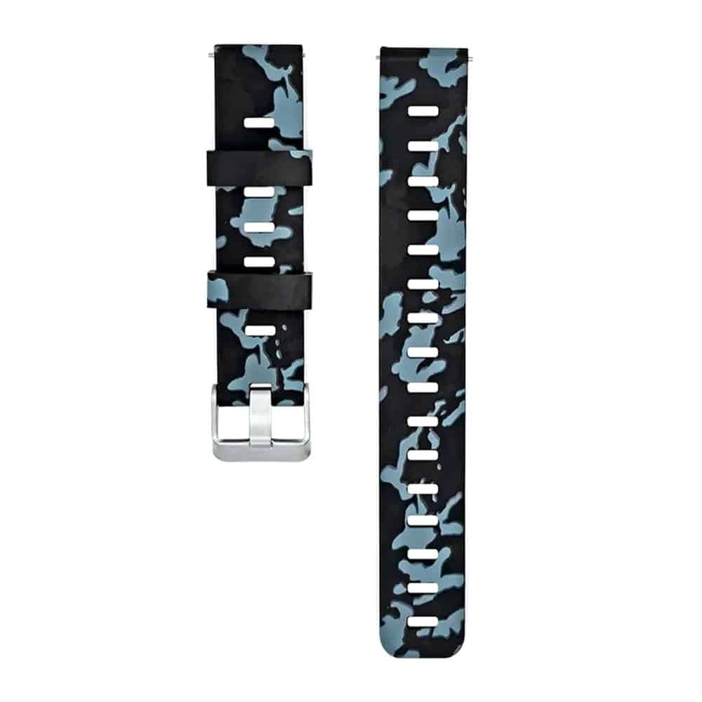 Amazfit BIP/Lite silicone strap + protective case + film - Camo blue