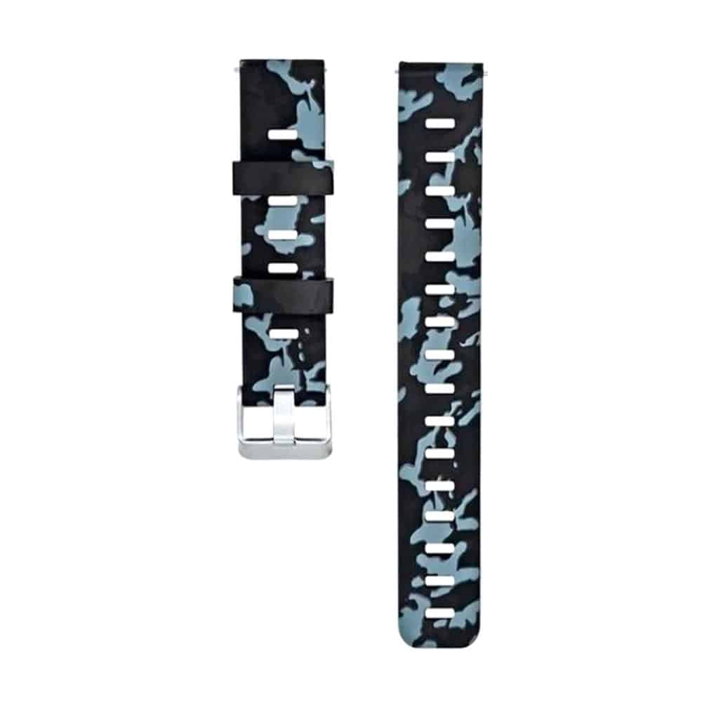Amazfit BIP/Lite silicone strap + protective case + film - Camo blue