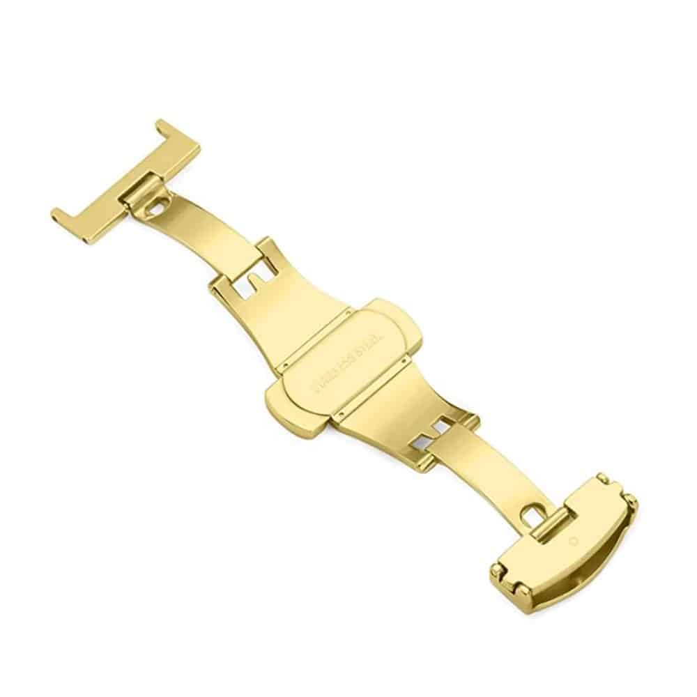 18mm stainless-steel deployment clasp for watch strap - Black