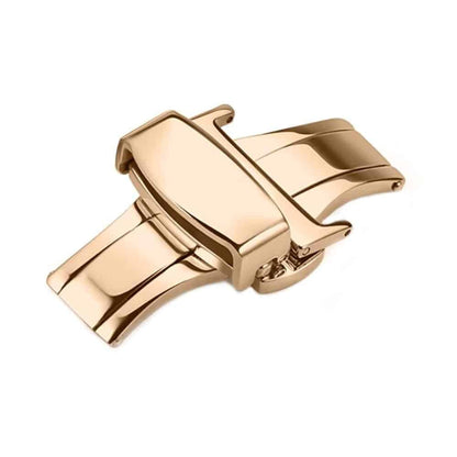 18mm stainless-steel deployment clasp for watch strap - Black