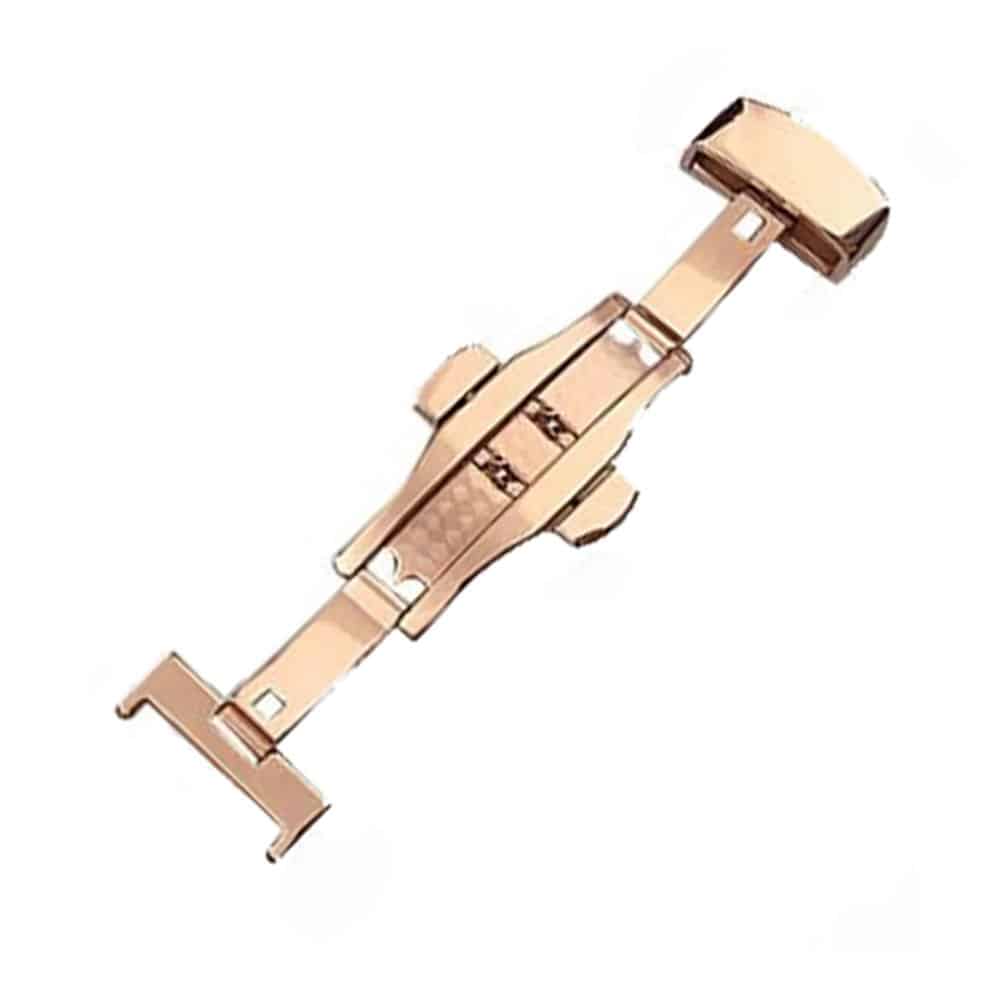 18mm stainless-steel deployment clasp for watch strap - Black