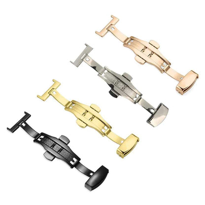 18mm stainless-steel deployment clasp for watch strap - Silver