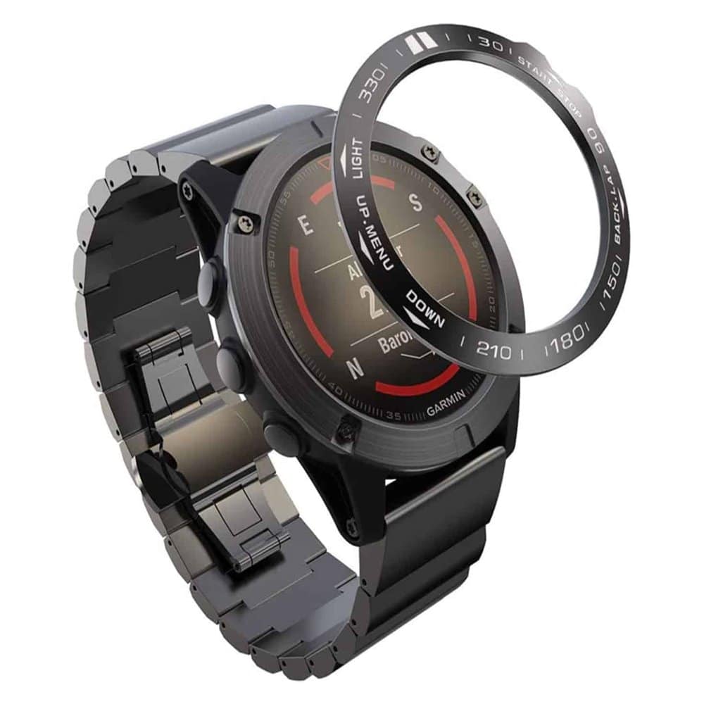 Garmin Fenix 5X stainless-steel watch bezel - Black