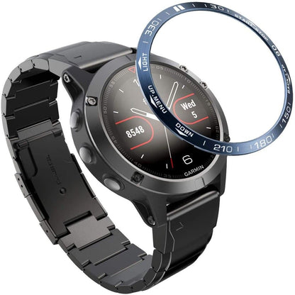 Garmin Fenix 5/5 Plus stainless steel watch bezel - Blue