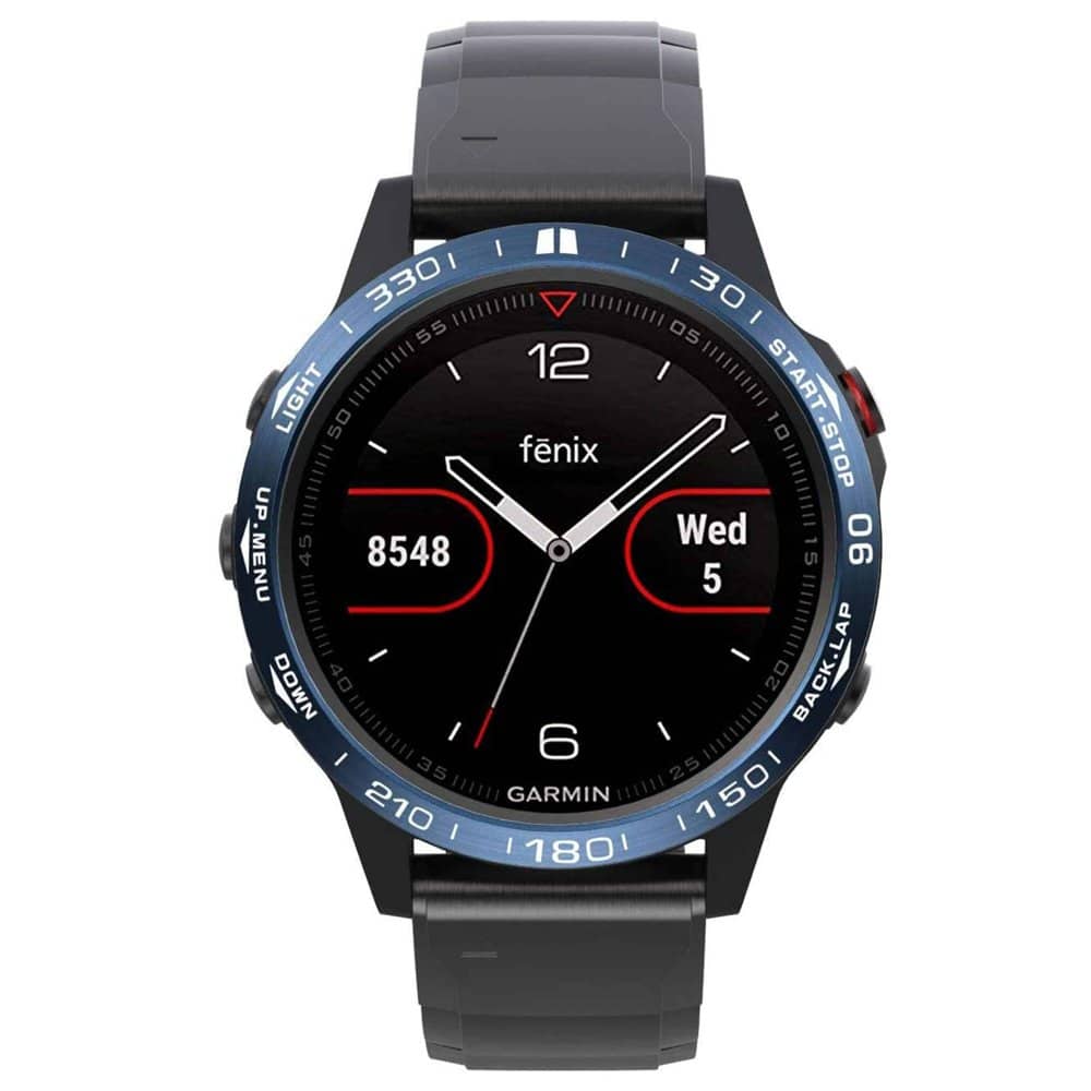 Garmin Fenix 5/5 Plus stainless steel watch bezel - Blue
