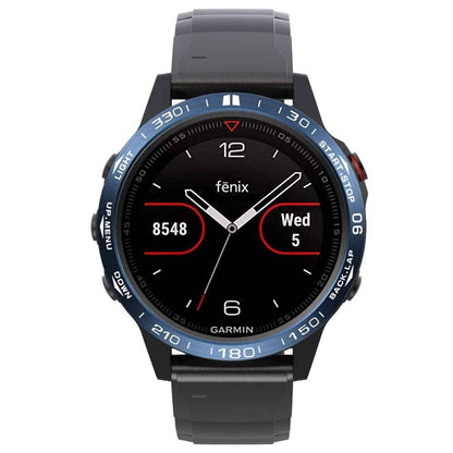 Garmin Fenix 5/5 Plus stainless steel watch bezel - Blue