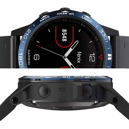 Garmin Fenix 5/5 Plus stainless steel watch bezel - Blue