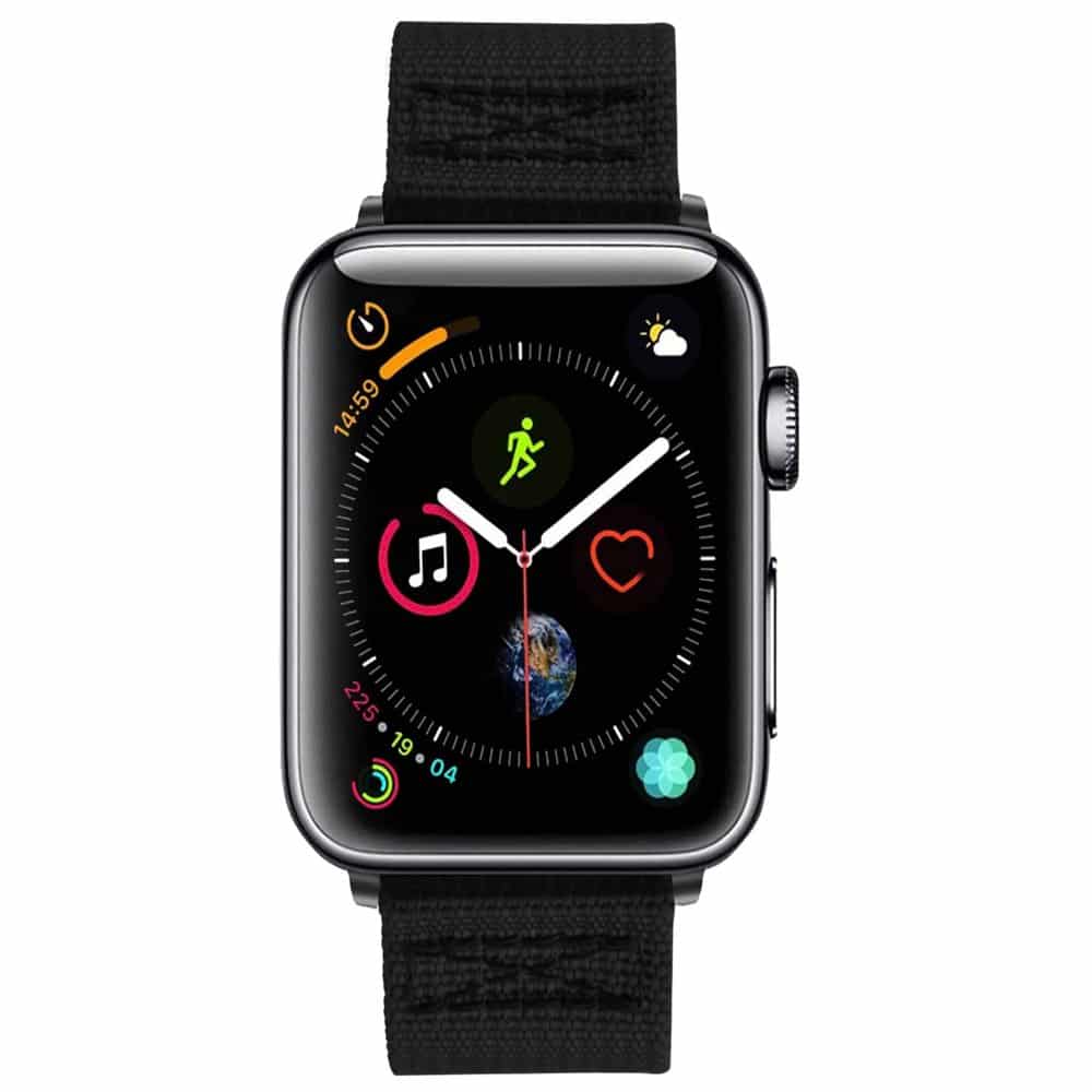 38/40/41mm Apple Watch nylon strap - Black & grey