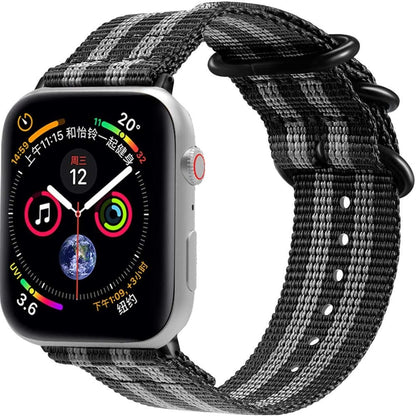 38/40/41mm Apple Watch nylon strap - Black & grey