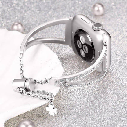 Jewelry Bracelet Strap for 42/44/45/49mm Apple Watch - Silver