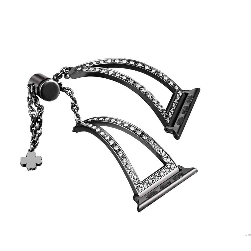 Jewelry Bracelet Strap for 42/44/45/49mm Apple Watch - Black