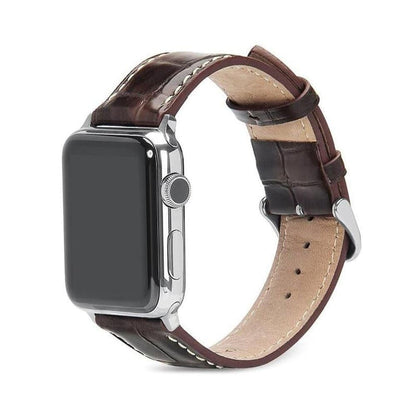 Stylish Leather Strap for Apple iWatch 38/40/41mm - Black