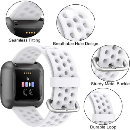 Silicone Strap for Fitbit Versa/Versa 2 (S/M) - Light Pink