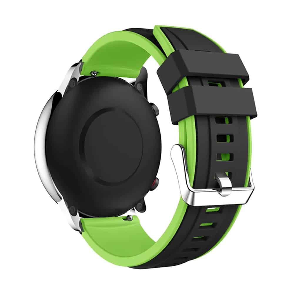 22mm Polar Grit X Replacement Silicone Strap (Adjustable S-M-L)- Black & Green