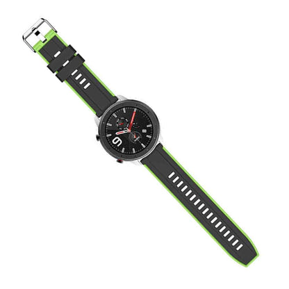 22mm Polar Grit X Replacement Silicone Strap (Adjustable S-M-L)- Black & Red