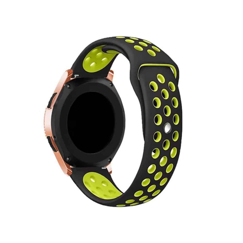 22mm Samsung Gear Sport silicone strap - Navy & white