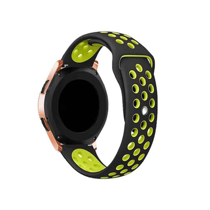 22mm Samsung Gear Sport silicone strap - Navy & white