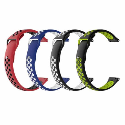 22mm Samsung Gear Sport silicone strap - Red & black