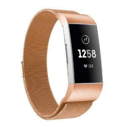 Stainless Steel Milanese Loop Strap Fitbit Charge 3/4, Sense M/L - Silver