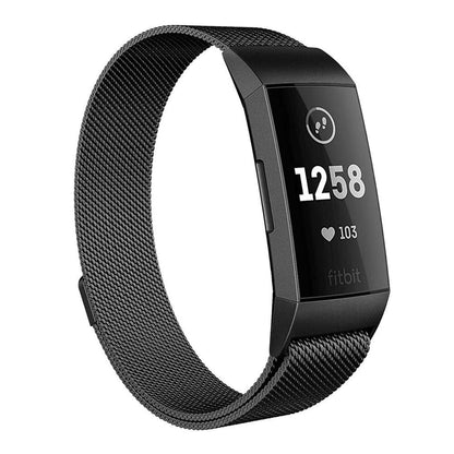 Stainless Steel Milanese Loop Strap Fitbit Charge 3/4 Sense S/M - Rose Gold
