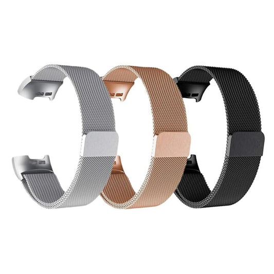 Stainless Steel Milanese Loop Strap Fitbit Charge 3/4, Sense M/L - Silver