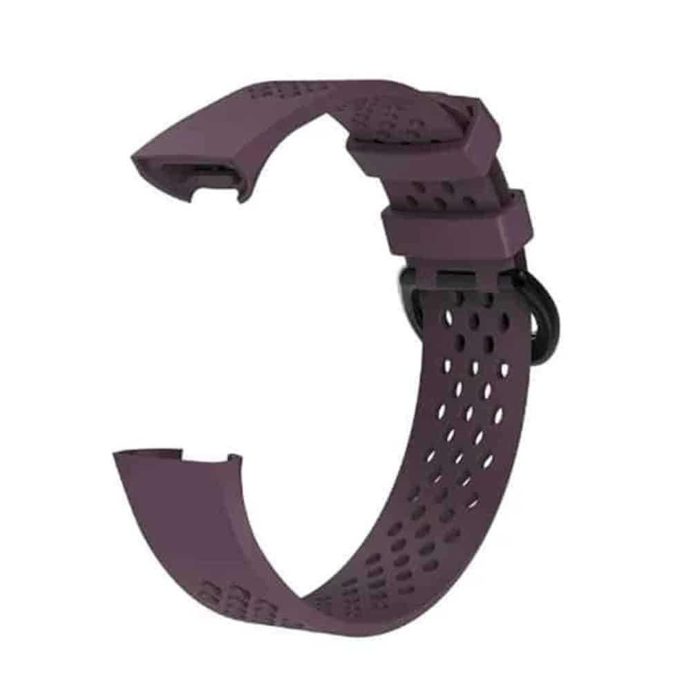 Silicone Strap for Fitbit Charge 3/4 M/L - Dark Purple 22mm