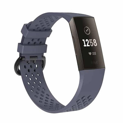 Silicone Strap for Fitbit Charge 3/4 M/L - Dark Purple 22mm
