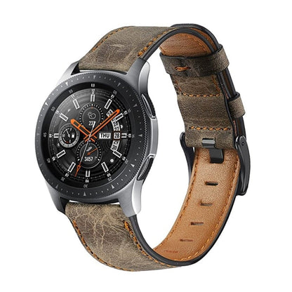 Universal Leather Band Strap 22mm Vintage - Vintage Grey