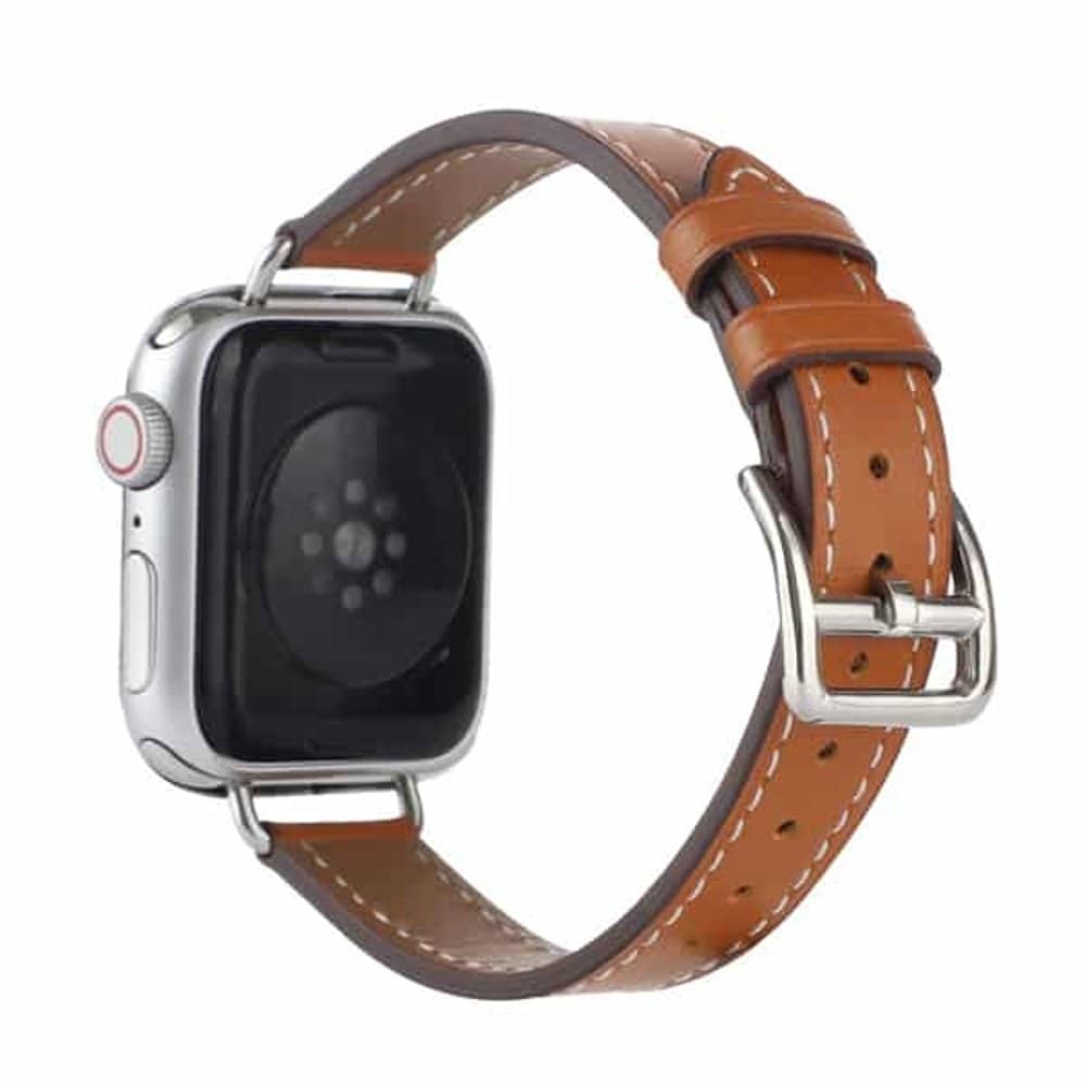 Slim Leather Band Strap for Apple Watch 38/40/41mm - Brown