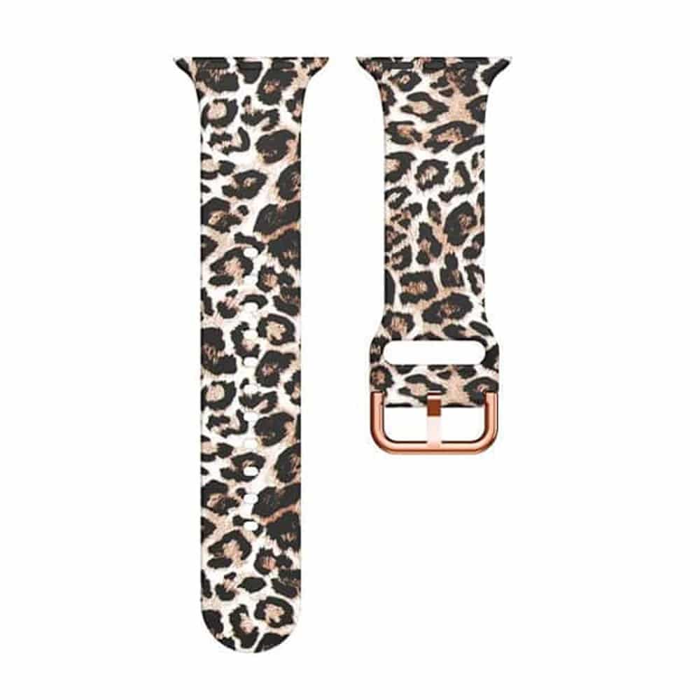 Leopard Animal Print Silicone Strap for 38/40/41mm Apple Watch