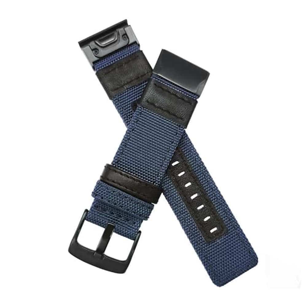 Quick Fit 26mm NOTA Nylon Durable Sweatproof Watch Band Strap for Garmin Fenix 5X/5X Pus/Fenix 3/3 HR/D2/Descent Mk1 - Navy