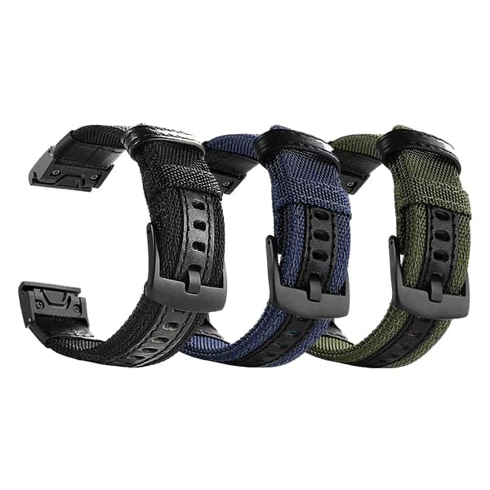 Quick Fit 26mm NOTA Nylon Durable Sweatproof Watch Band Strap for Garmin Fenix 5X/5X Pus/Fenix 3/3 HR/D2/Descent Mk1 - Navy