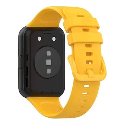Silicone strap for huawei fit 2/huawei watch fit2 active/huawei watch fit2 classic/huawei watch fit2 Elegant - Yellow