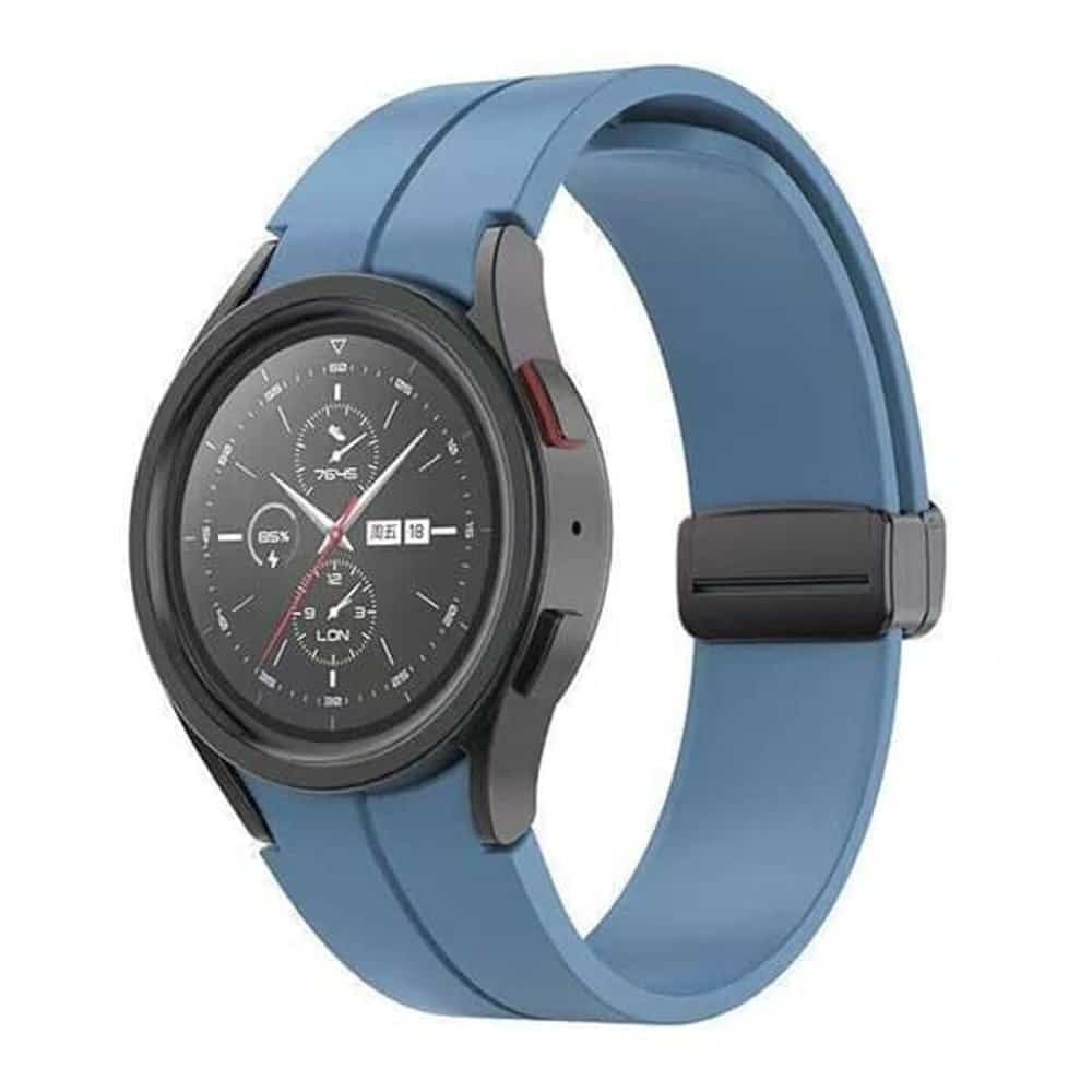 20mm Magnetic Silicone Strap for Samsung Galaxy Watch 5 M/L - Premium Blue