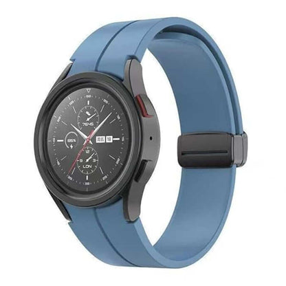 20mm Magnetic Silicone Strap for Samsung Galaxy Watch 5 M/L - Premium Blue