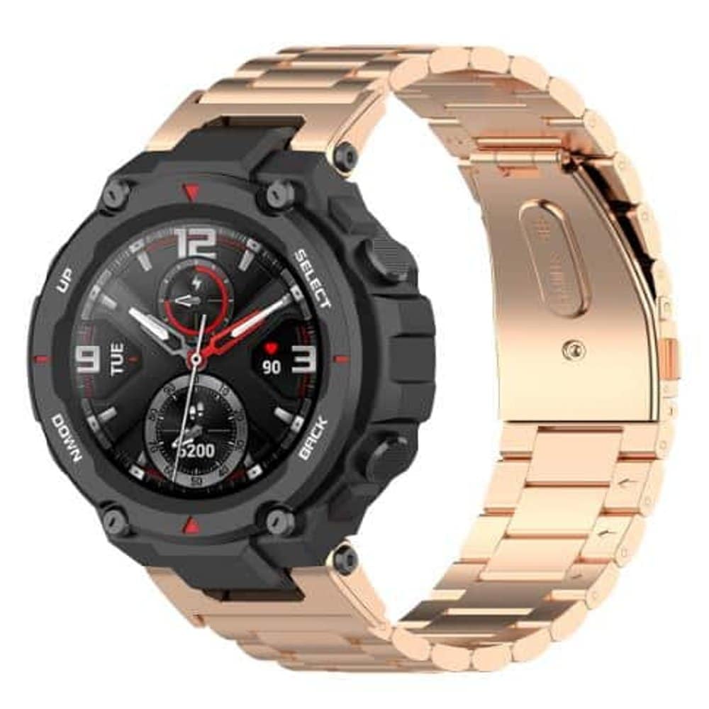 Amazfit T-Rex 3 link stainless steel strap (M) - Black + Link removal tool