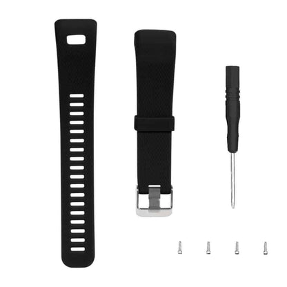 Silicone Strap for Garmin Approach X10,X40, Vivosmart HR+ Black