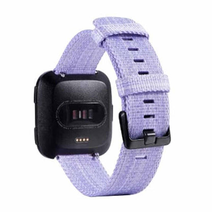 Fitbit Versa/2/Lite/SE Canvas Nylon Replacement Strap - Purple