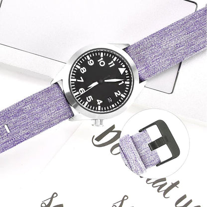 Fitbit Versa/2/Lite/SE Canvas Nylon Replacement Strap - Purple